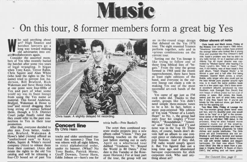 Yes - Union Tour 1991