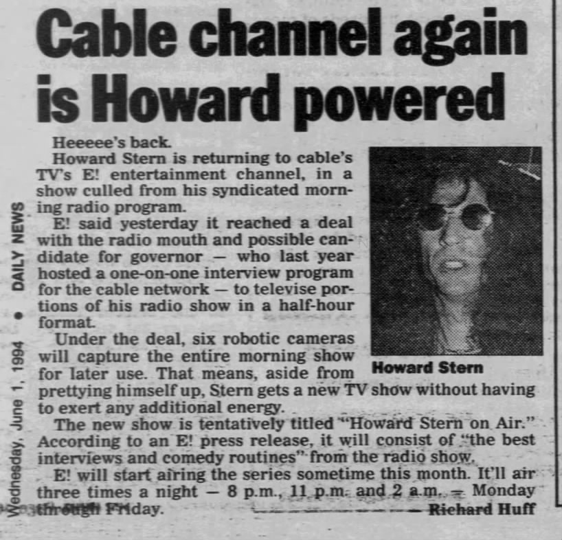 Howard Stern - E! Show (1994)