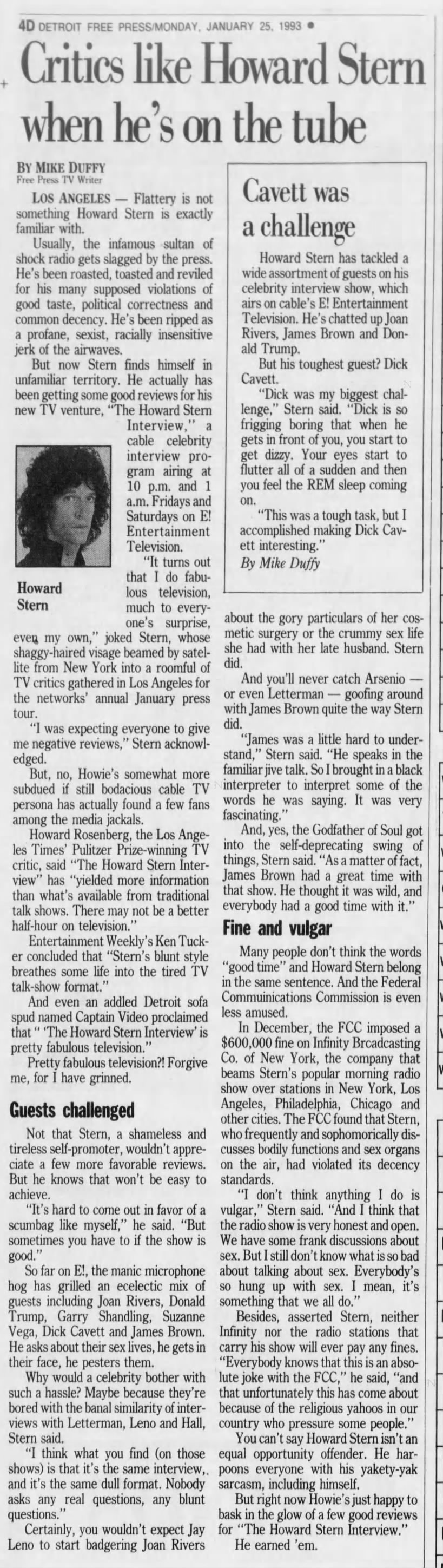 Howard Stern - E! Show `(1993)