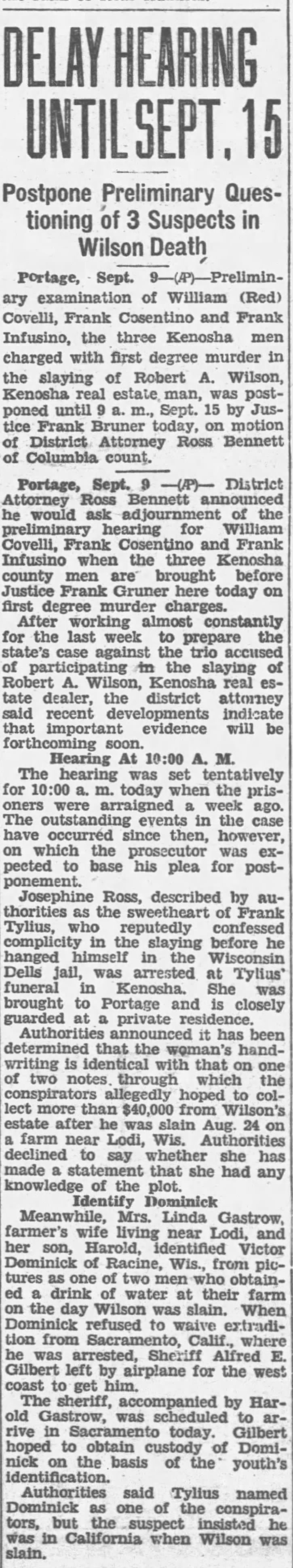 Frank Cosentino  and two others Sep 9 1932 Marshfield News