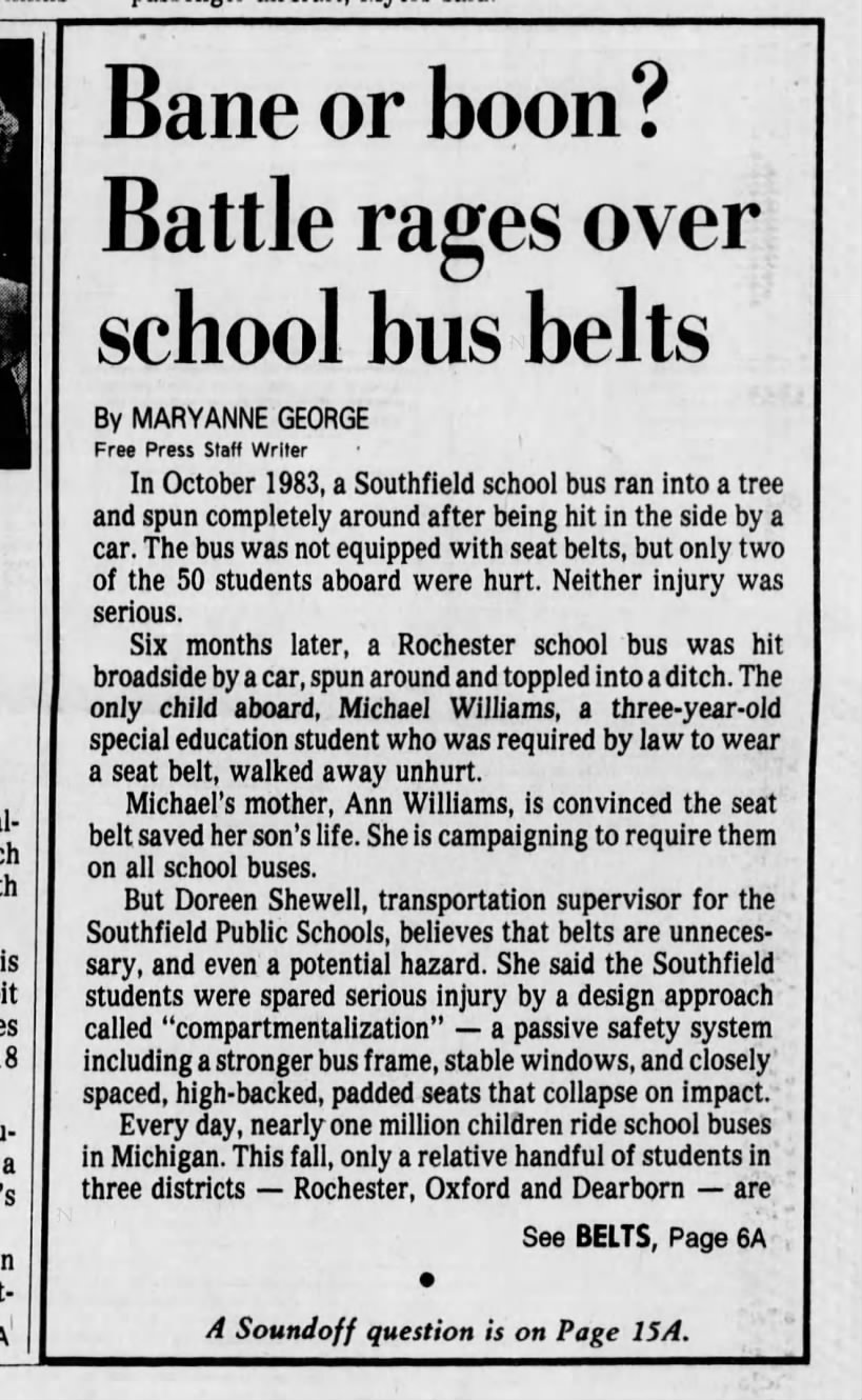 Battle Continues over school bus seat belts (1 of 2)