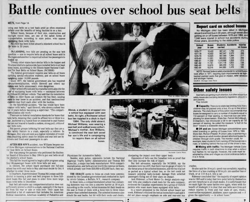 Battle Continues over school bus seat belts (2 of 2)