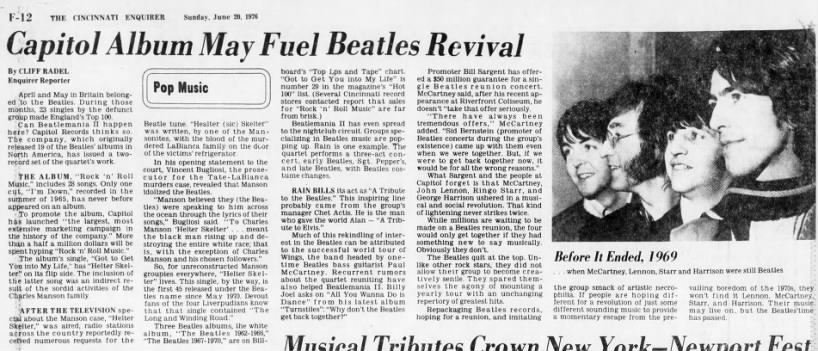 Capitol Album May Fuel Beatles Revival