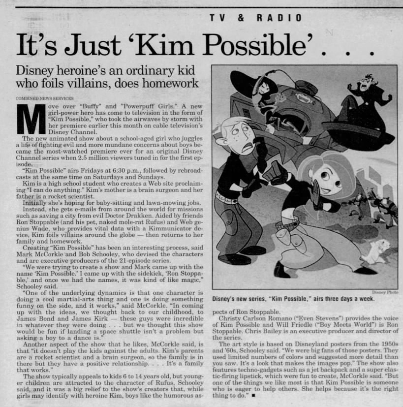 It's Just 'Kim Possible'...