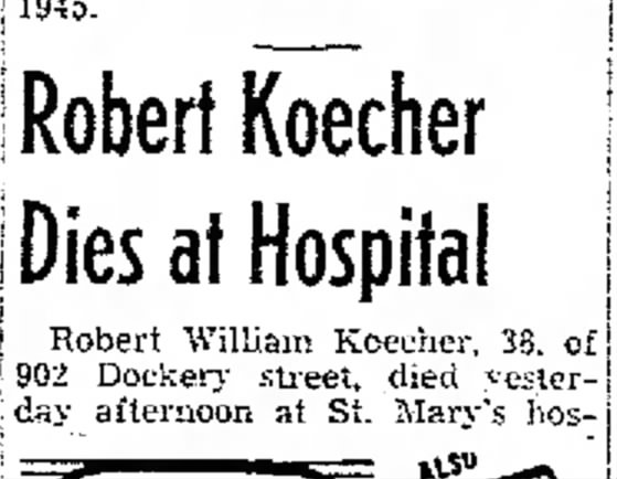 Robert Koecher dies in hospital part 1