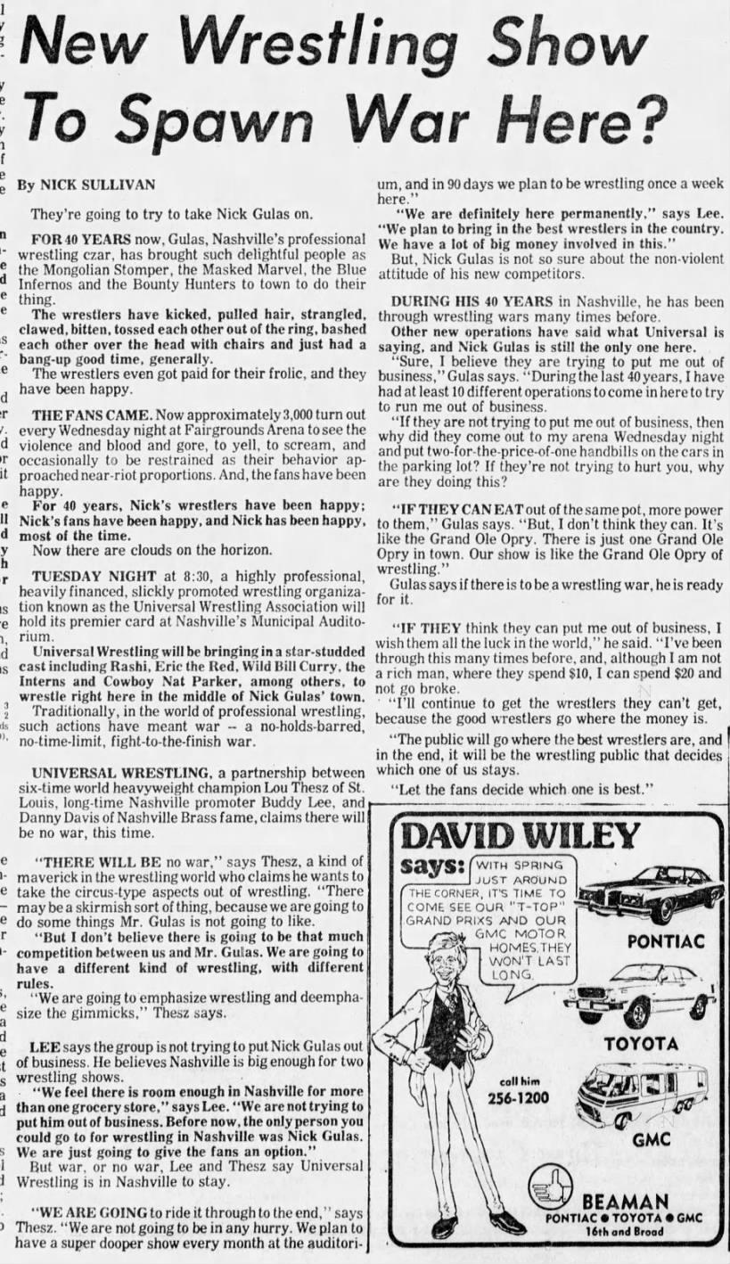 02 29 1976 NASHVILLE TN ARTICLE UWA
