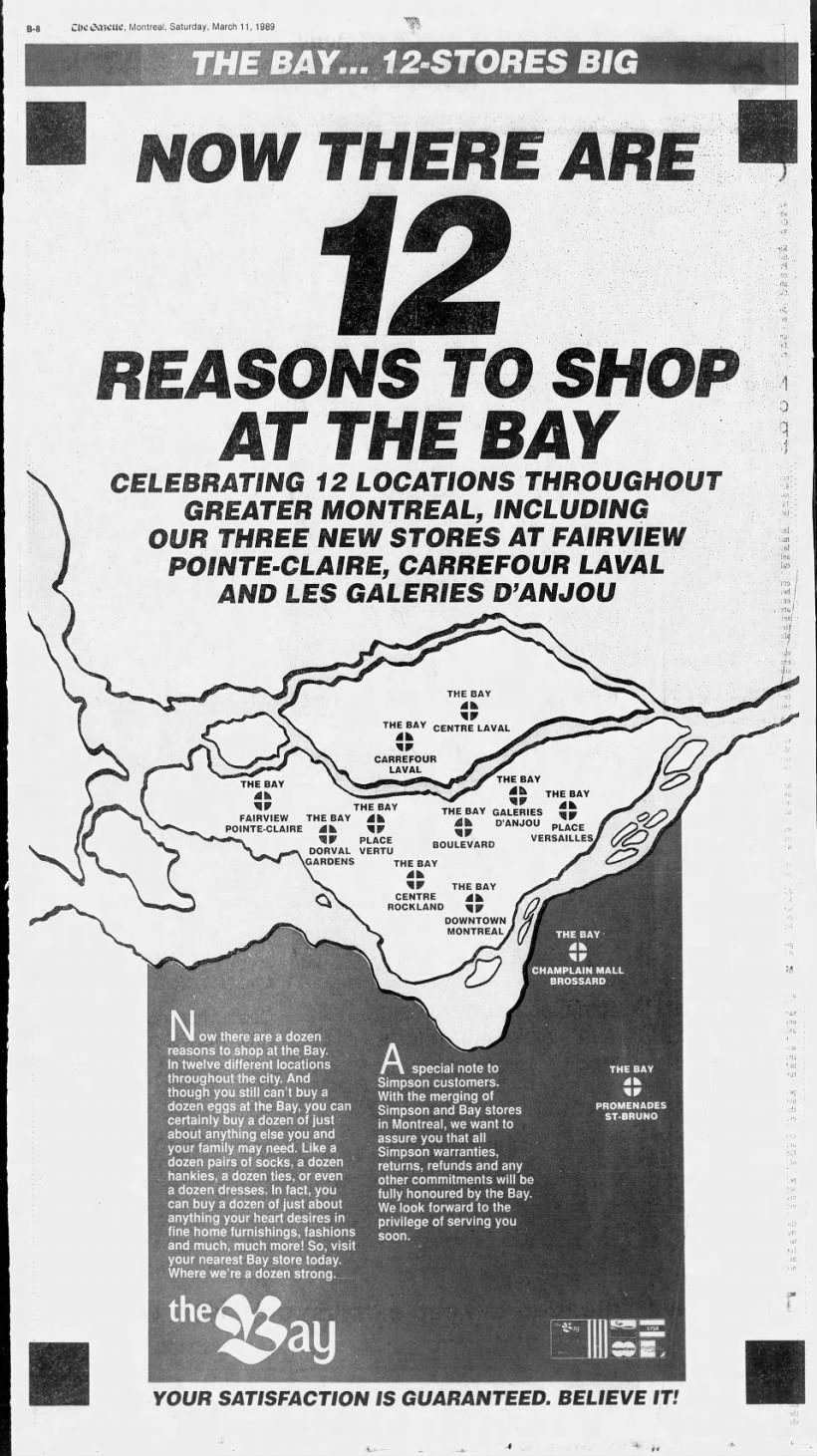 The Bay advertisement page 