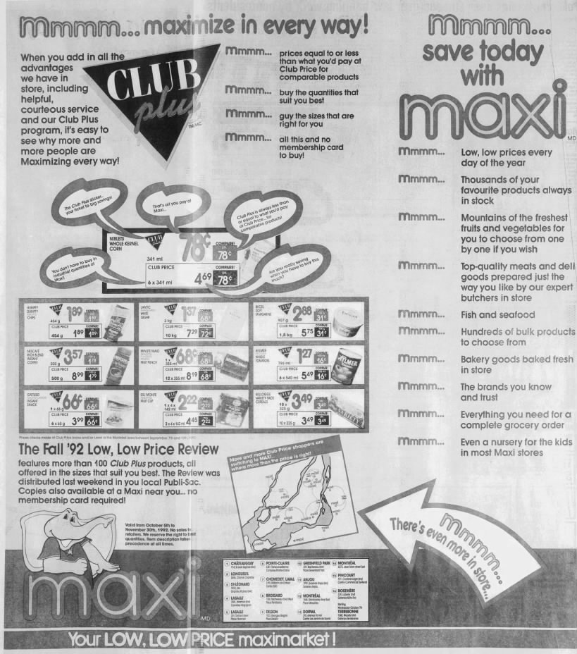 Maxi advertisement page
