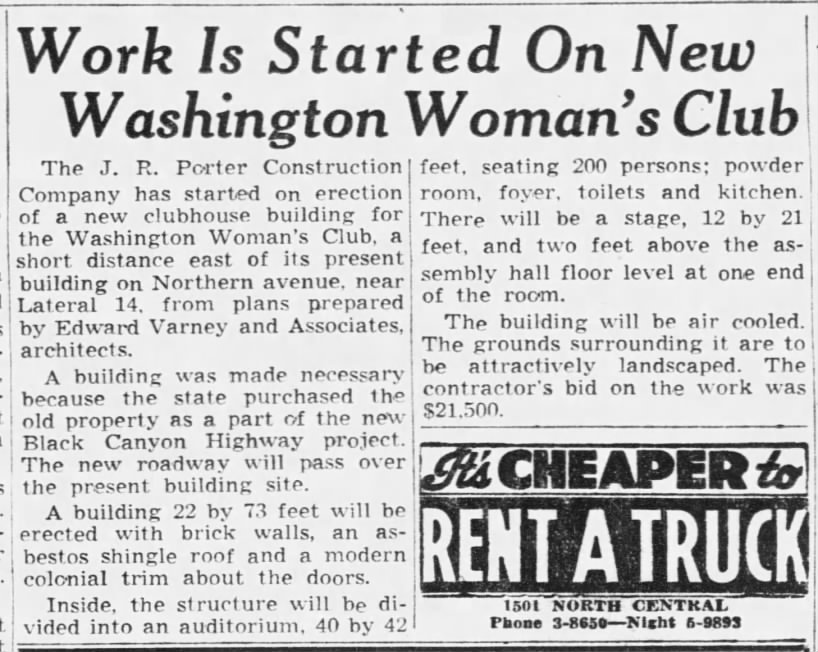 Edward Varney and Associates - Washington Woman's Club - 11/28/1948