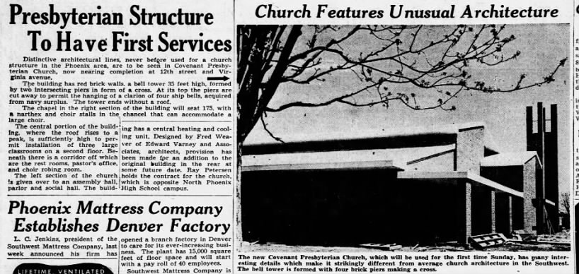 Edward Varney and Associates - Presbyterian Church at NEC 12th St & Virginia Ave - 4/17/1948