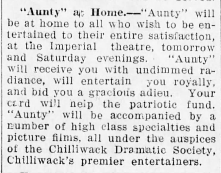 CDS Aunty at Home Dec 10 1914
