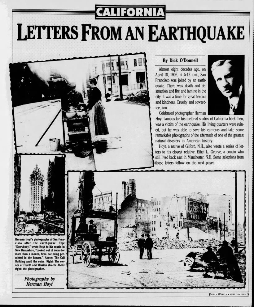 Letters From An Earthquake Cover Page