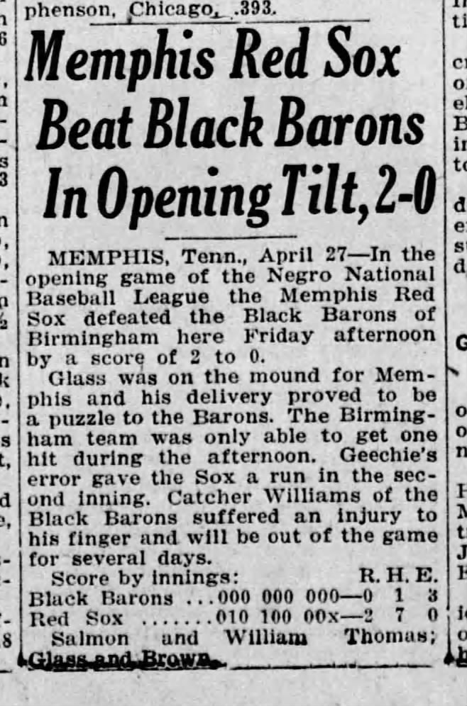1929 - MRS vs BBB - first game of the season