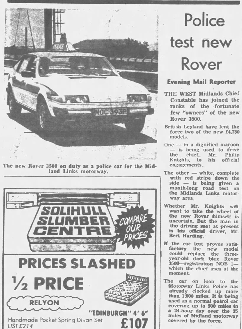 Police test new Rover