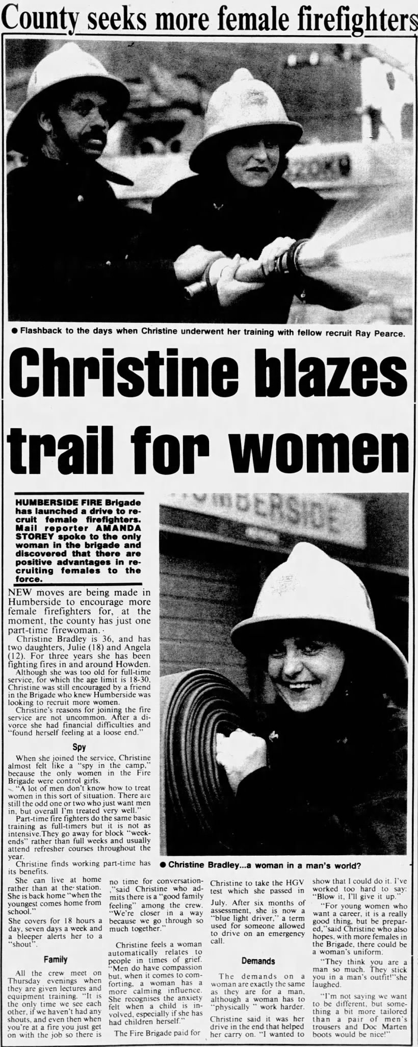 Christine blazes trail for women