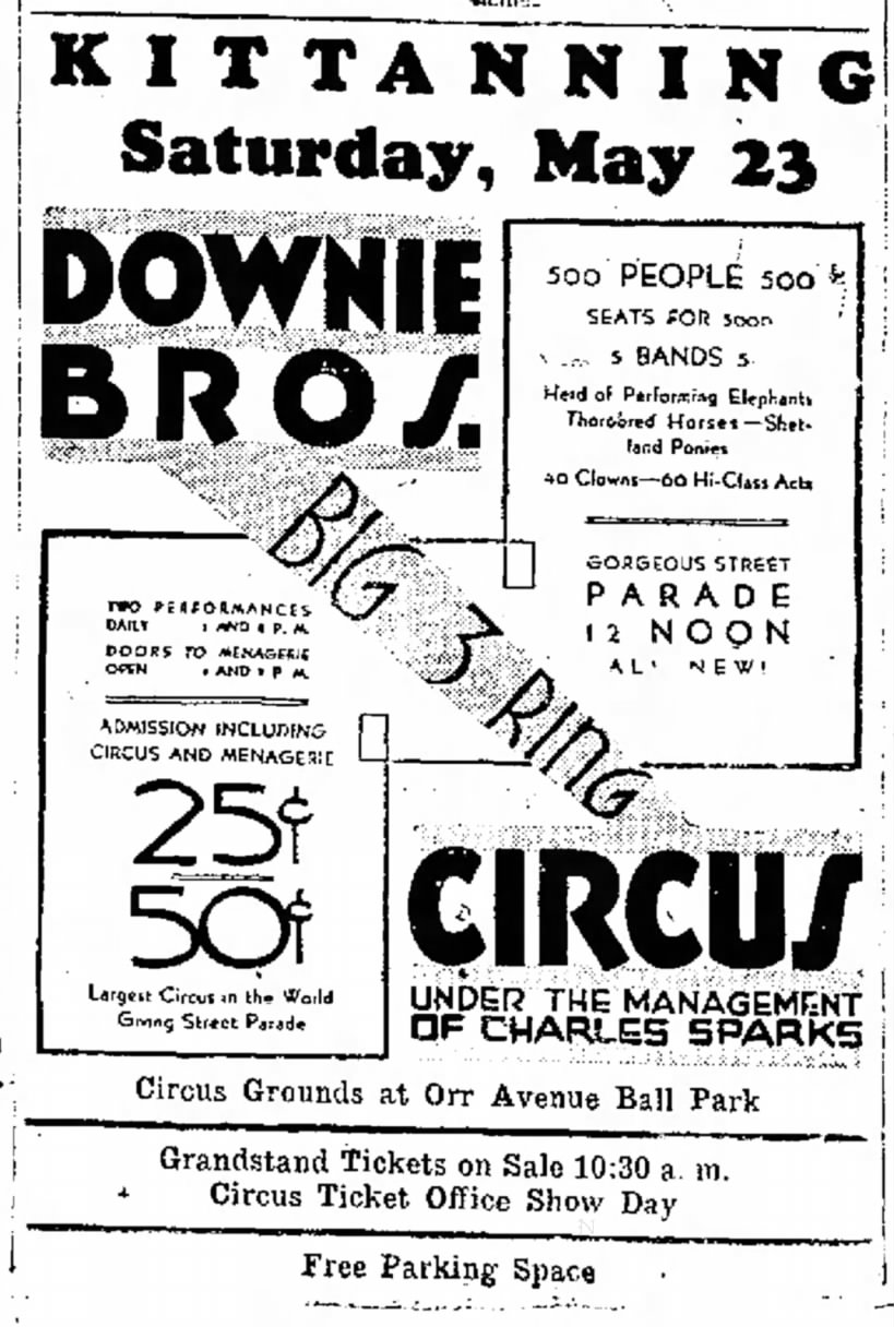 Sparks Downie Ad
5-22-1931