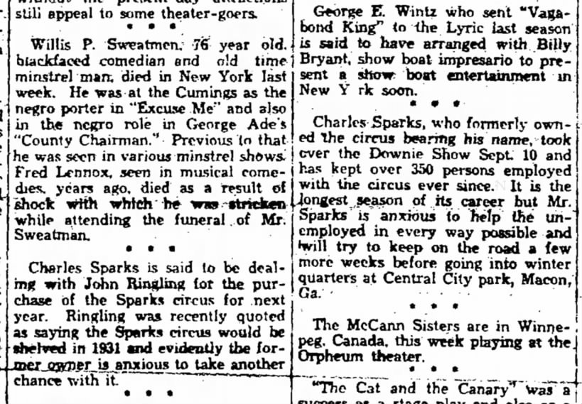 Sparks Articles
12-6-1930