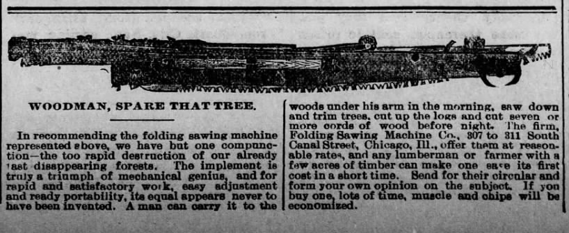 Folding Sawing Machine 1888