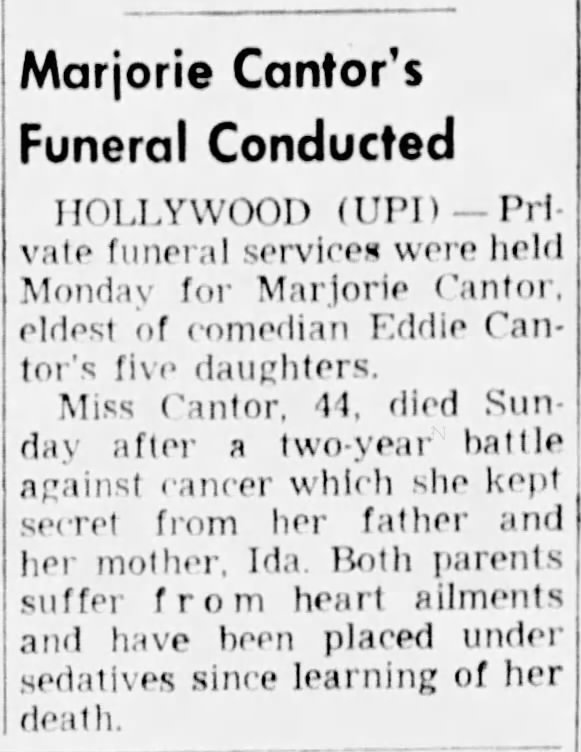 Obituary for Marjorie Cantors