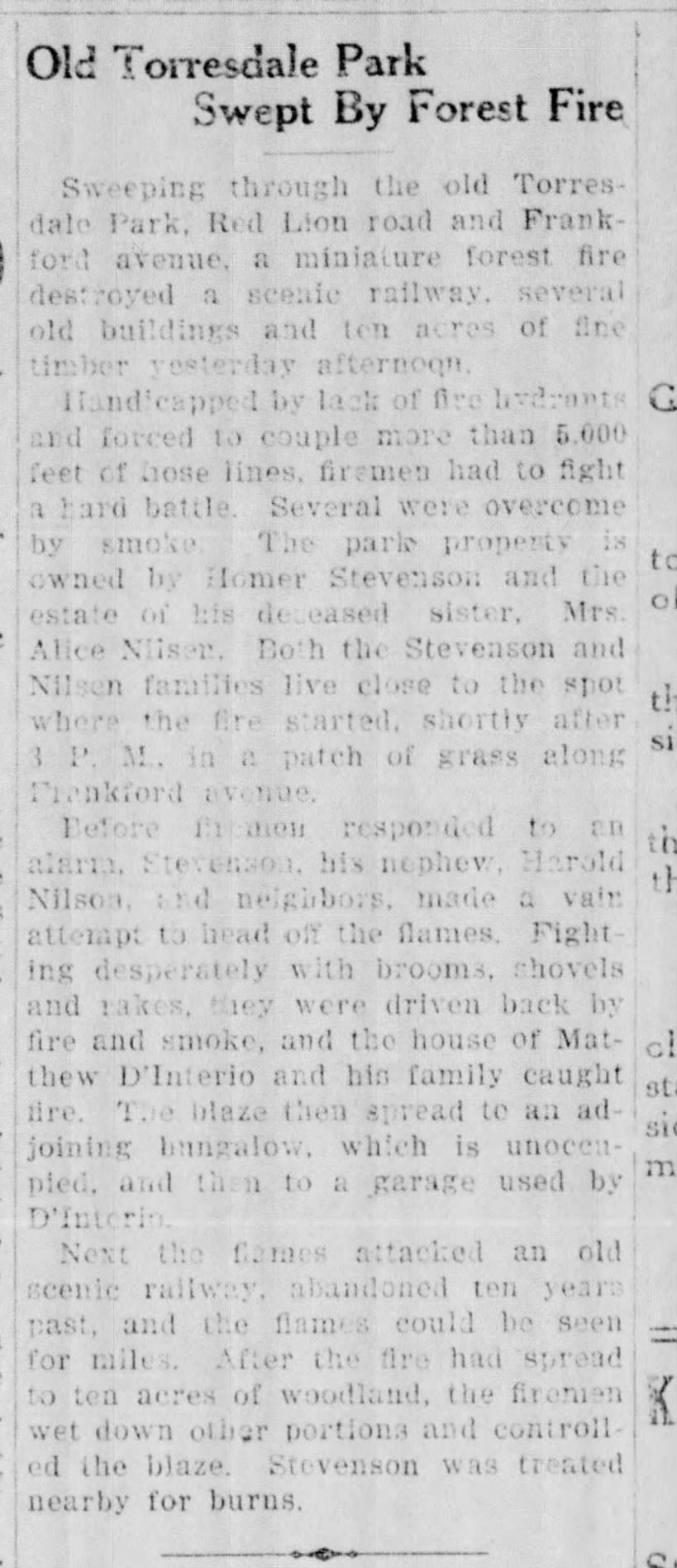 torresdale park, the bristol daily courier 8 apr 1927