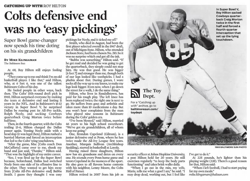Catching Up with Roy Hilton: Colts Defensive End Was No 'Easy Pickings'