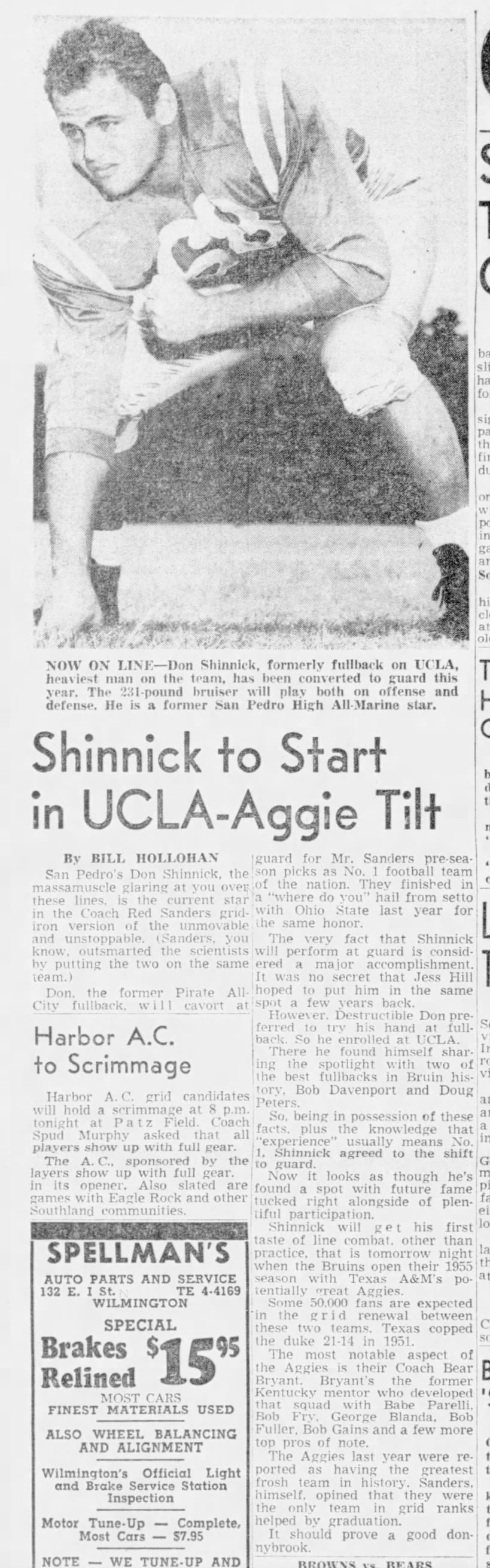 Shinnick to Start in UCLA–Aggie Tilt