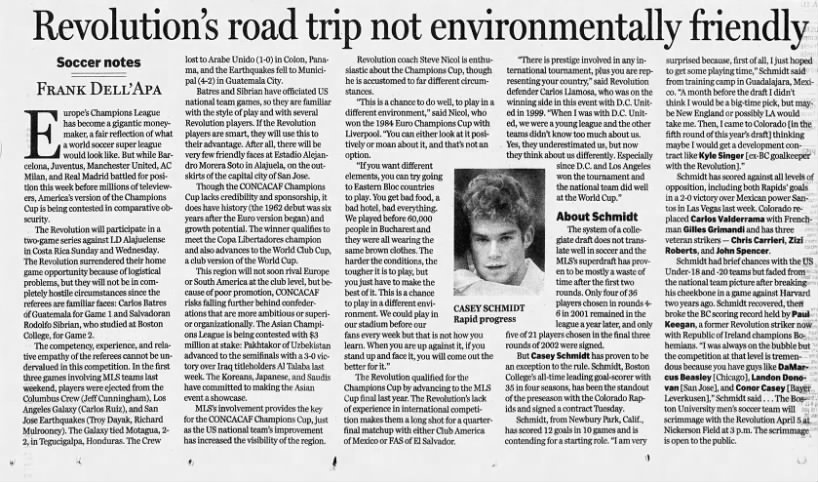 Revolution's road trip not environmentally friendly