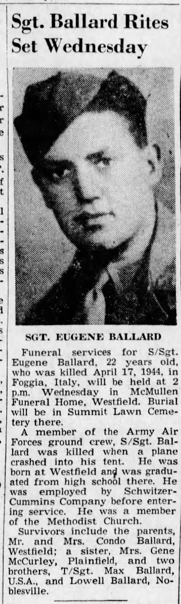 Eugene Ballard Funeral