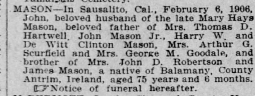 John Mason Obituary