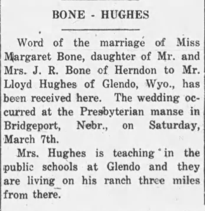 Marriage of Bone / Hughes