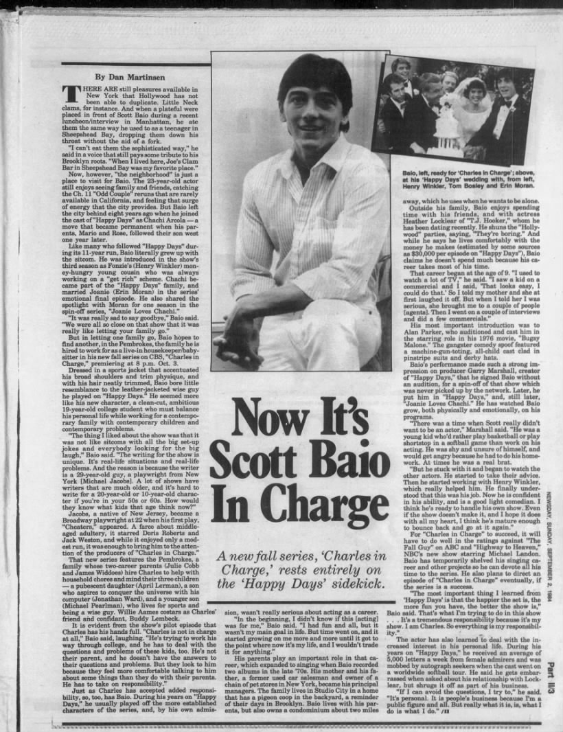 Scott Baio is in charge