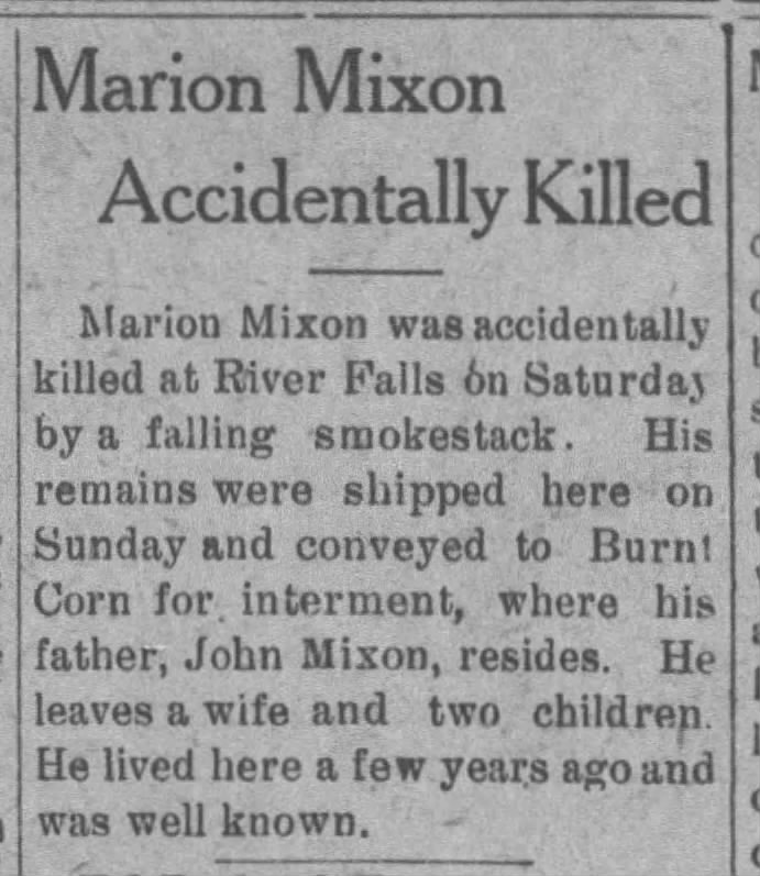Mixon, The Evergreen Courant (Alabama) 17 Apr 1907 p3 c2