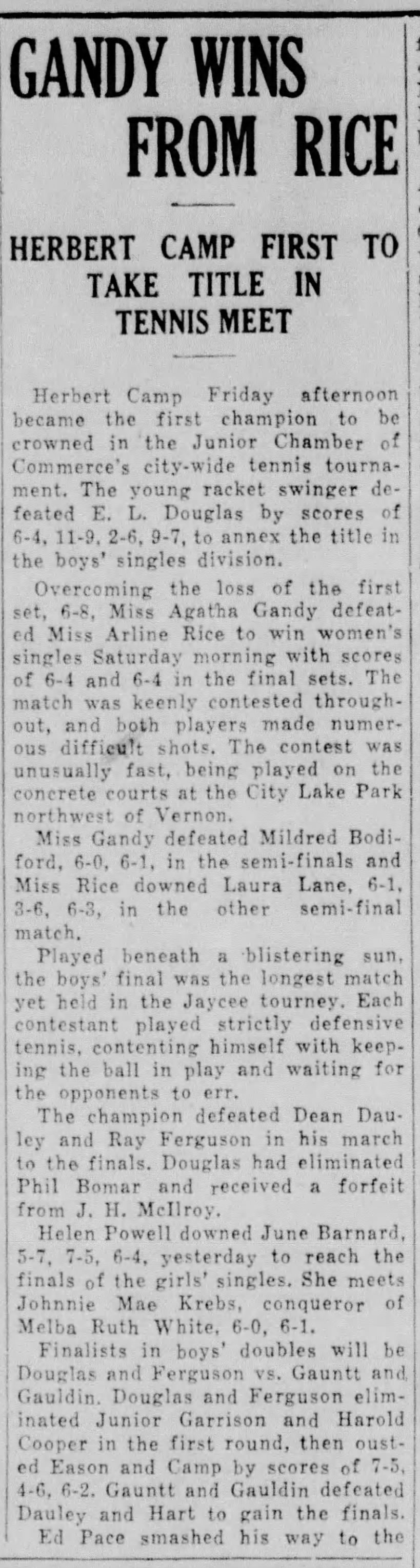 The Vernon Daily Record, TX, 12 Jun 1937 p6 c2