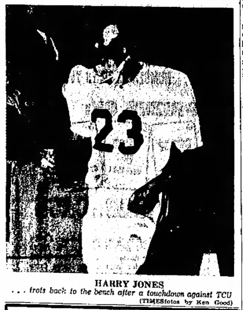 Harry Jones after touchdown vs TCU 1966