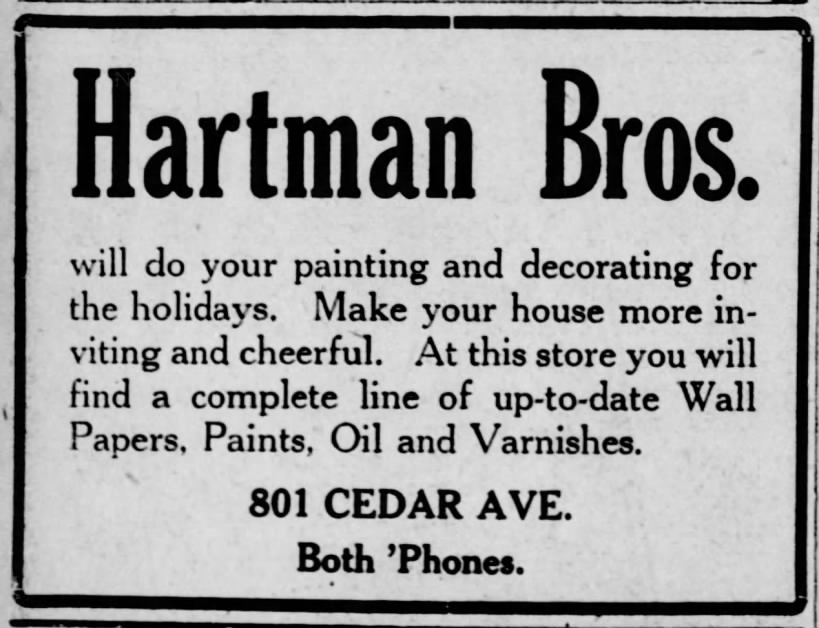 Hartman Bros Ad