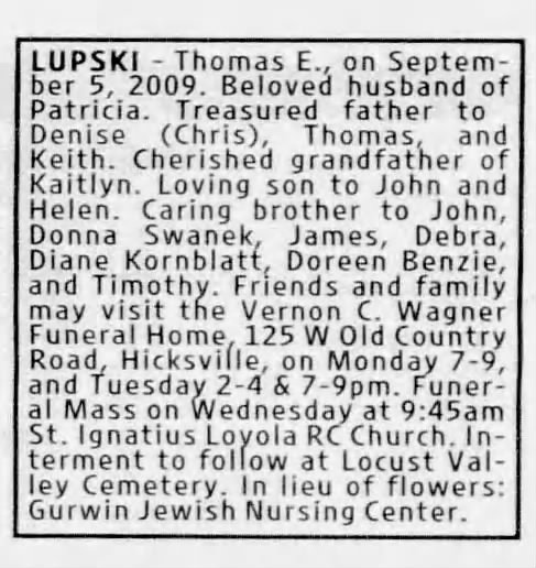 Obituary for Thomas E.