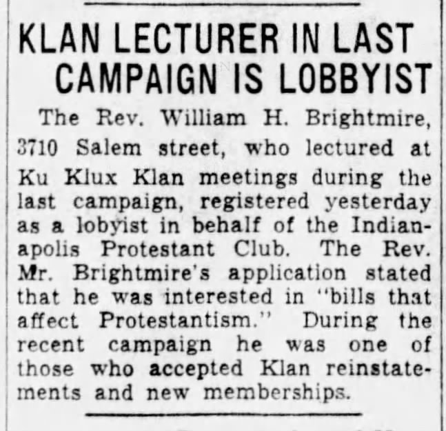 Klan Lecturer in Last Campaign is Lobbyist