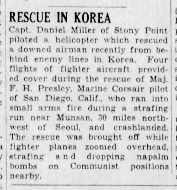 Rescue in Korea. The Journal News (White Plains, New York) 29 Mar 1951, page 1