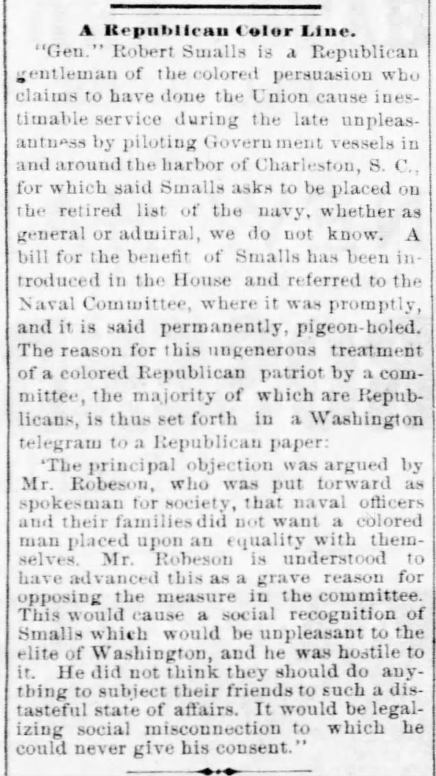 A Republican Color Line, Pittsburgh Daily Post (Pittsburgh, Pennsylvania), February 9, 1883, page 2
