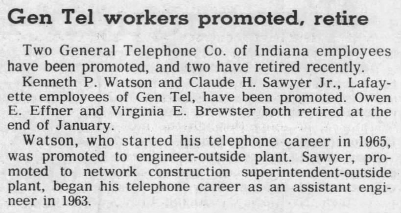 Owen Effner 1978 Feb 2 Journal and Courier page 15