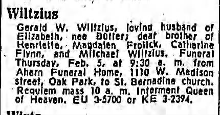 Gerald Wiltzius - Obituary