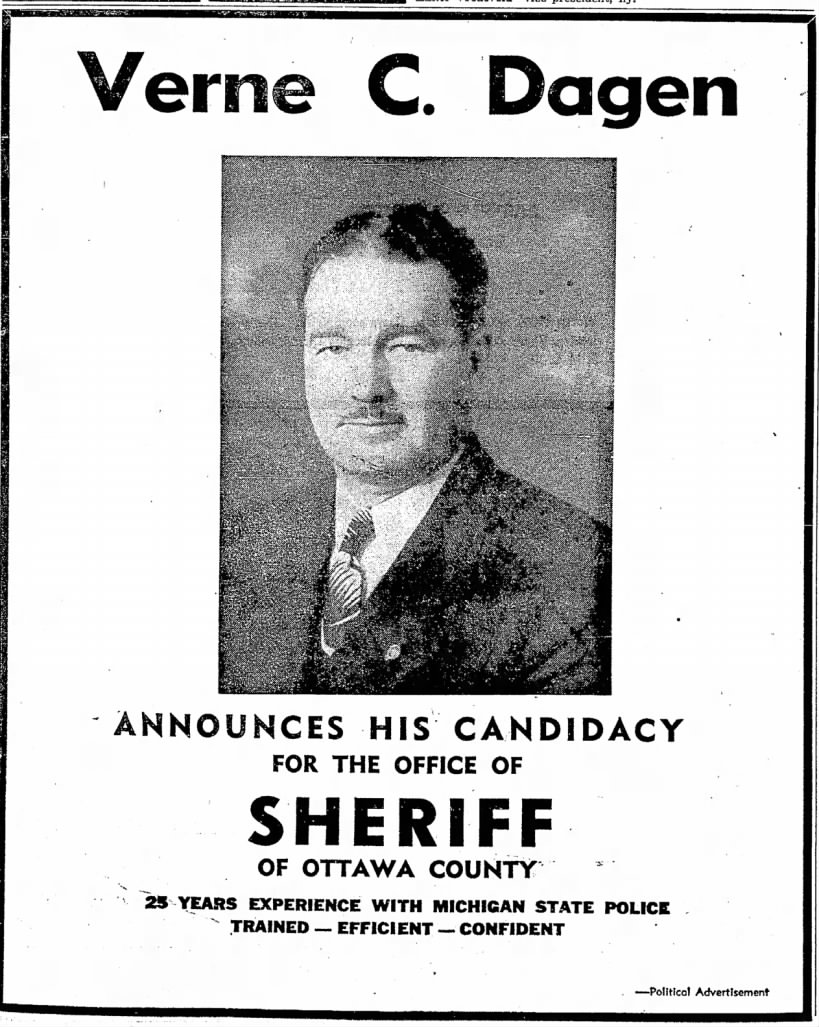 Verne C Dagen Candidacy May 20 1954