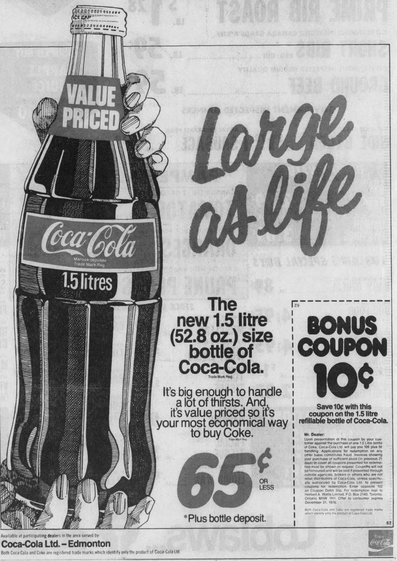 1.5 litre Coke ad, circa 1976