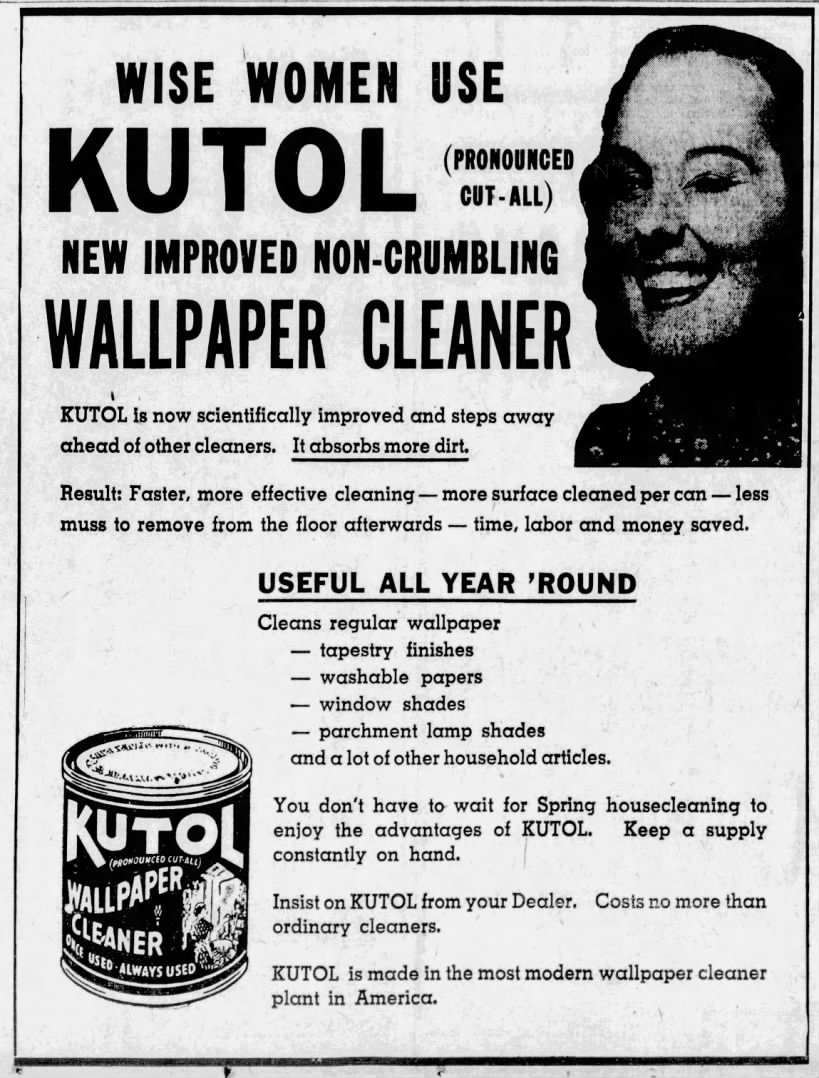 Kutol Wallpaper Cleaner ad