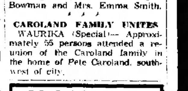 Caroland Family Reunion 1959