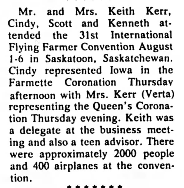 Kerr, Keith, Postville Herald, Postville, Iowa, Aug 11 1976, Pg 4