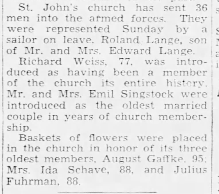 2 August 1943-St John Church 75th Anniversary page 2