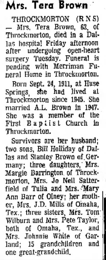 Granny Brown's Obituary