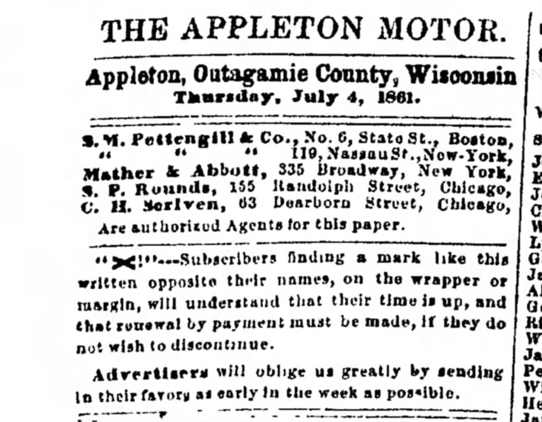 The Appleton Motor
Tuesday, 4 July 1861