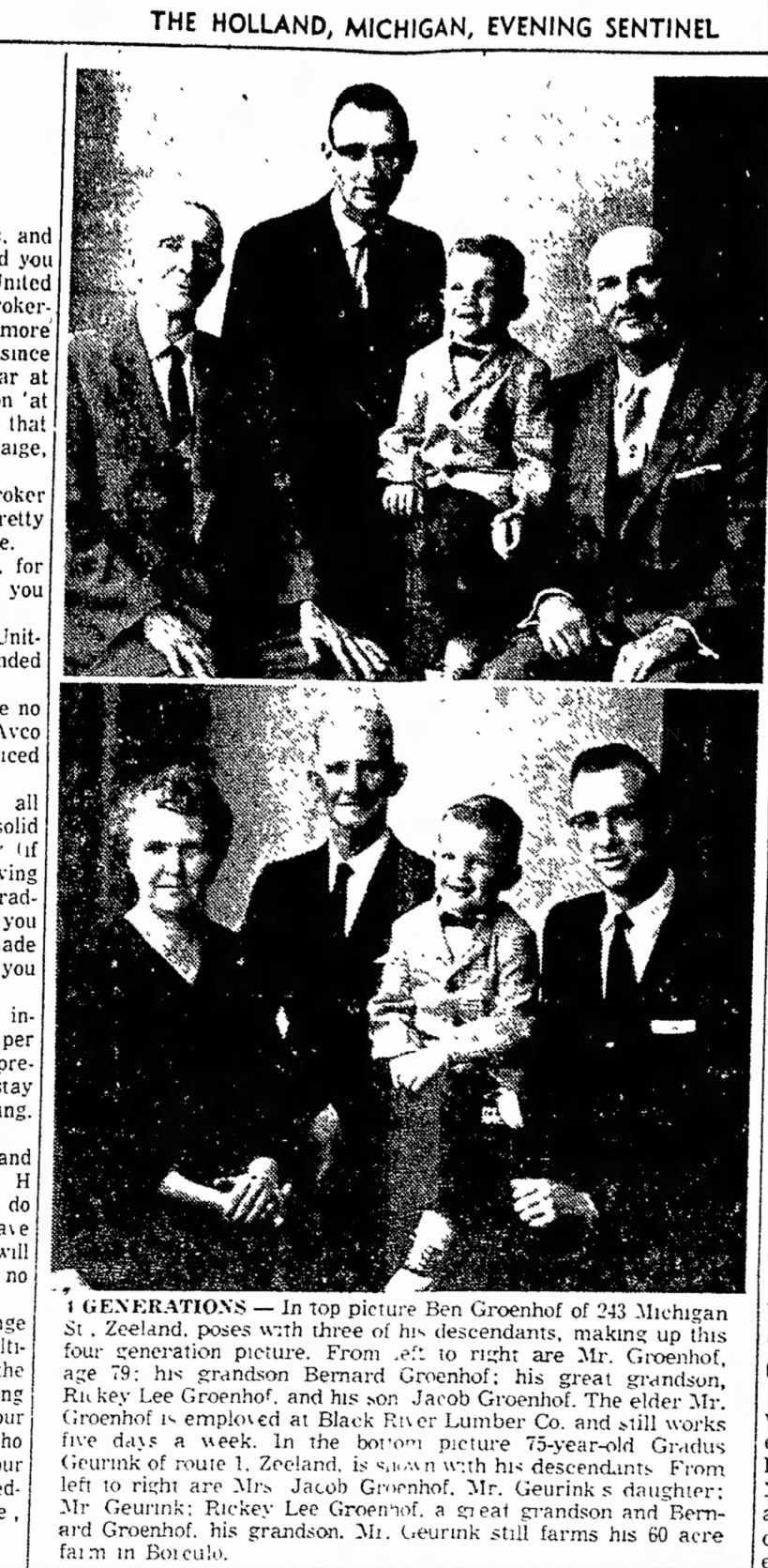 June 10, 1961 Groenhof generations